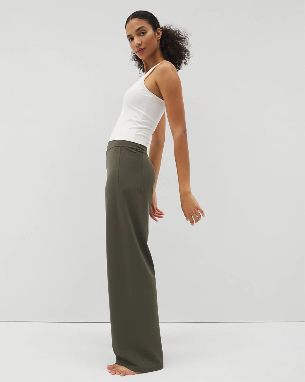 [PERSTEP]★GRAIN PIGMENT WIDE PANTS ECOVERO™ Cropped Wide-Leg Pants | Garnet Hill